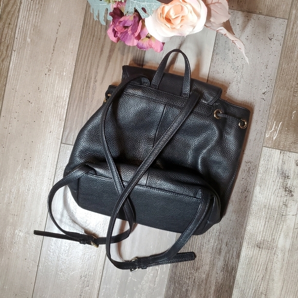 Kate Spade New York Mulberry Street Cinch Magnetic Leather Backpack Black main image 7